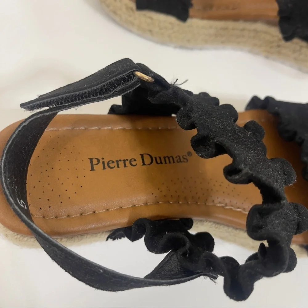 Pierre Dumas Women's Magic-9 Platform Black Espadrille Sandals 5.5